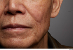 Face Mouth Nose Cheek Ear Skin Man Asian Slim Wrinkles Studio photo references